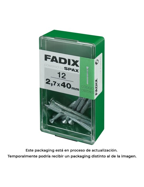 Caja s 12 unid. clavo cp estriado acero 2,7x40mm fadix