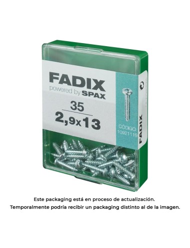 Caja m 35 unid. tornillo rosca chapa cr cinc 2,9x13mm fadix