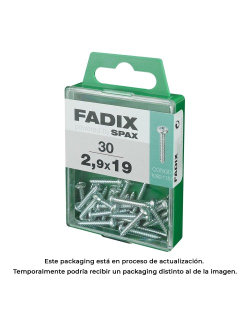 Caja m 30 unid. tornillo rosca chapa cr cinc 2,9x19mm fadix