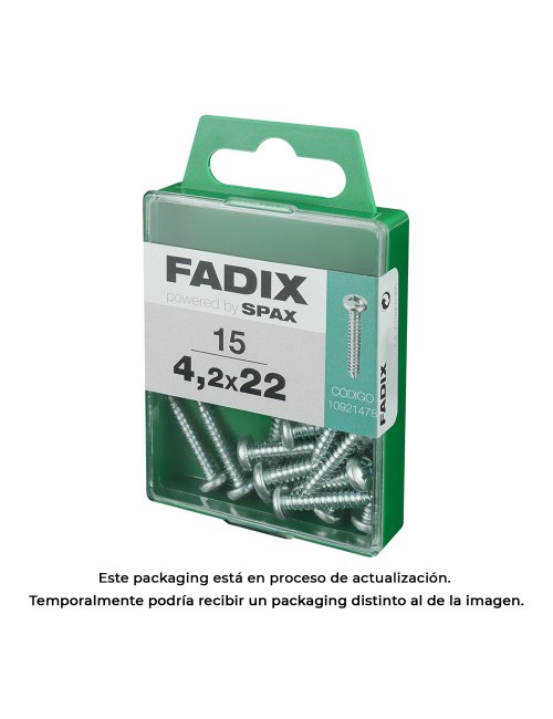 Caja m 15 unid. tornillo rosca chapa cr cinc 4,2x22mm fadix