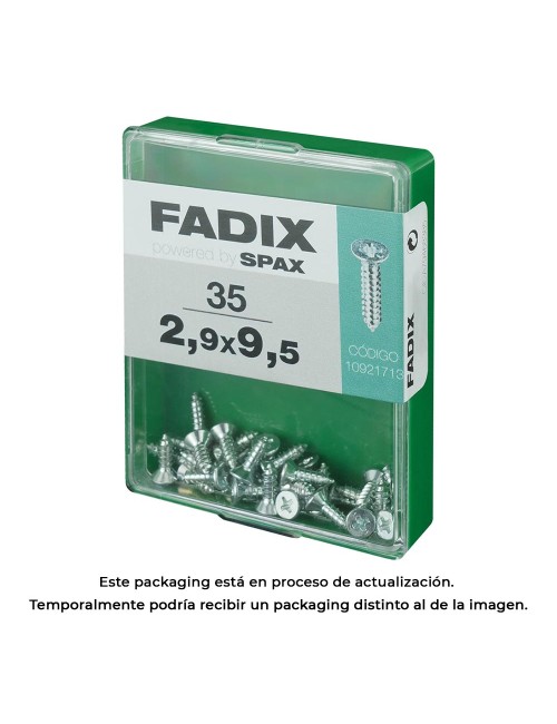 Caja m 35 unid. tornillo rosca chapa cp cinc 2,9x9,5mm fadix