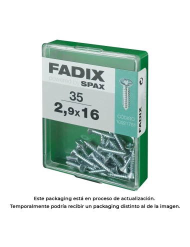 Caja m 35 unid. tornillo rosca chapa cp cinc 2,9x16mm fadix