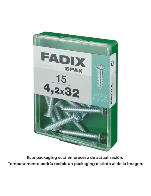 Caja m 15 unid. tornillo rosca chapa cp cinc 4,2x32mm fadix