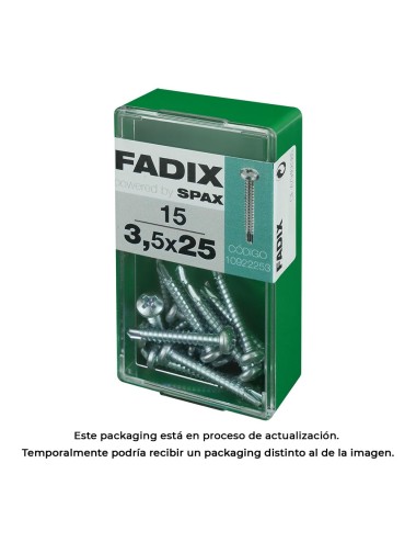 Caja s 15 unid. tornillo rosca chapa cr autot. 3,5x25mm fadix