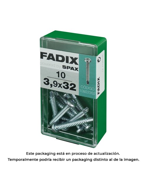 Caja s 10 unid. tornillo rosca chapa cr autot. 3,9x32mm fadix