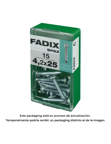 Caja s 15 unid. tornillo rosca chapa cr autot. 4,2x25mm fadix