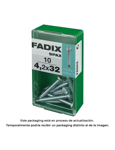 Caja s 10 unid. tornillo rosca chapa cr autot. 4,2x32mm fadix