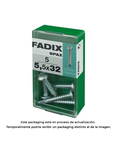 Caja s 5 unid. tornillo rosca chapa cr autot. 5,5x32mm fadix