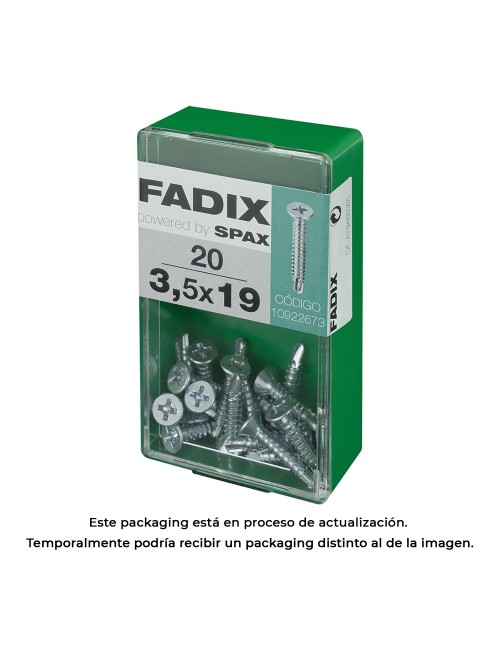 Caja s 20 unid. tornillo rosca chapa cp autot. cinc 3,5x19mm fadix