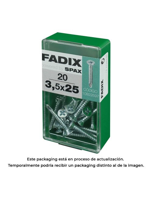 Caja s 20 unid. tornillo rosca chapa cp autot. cinc 3,5x25mm fadix