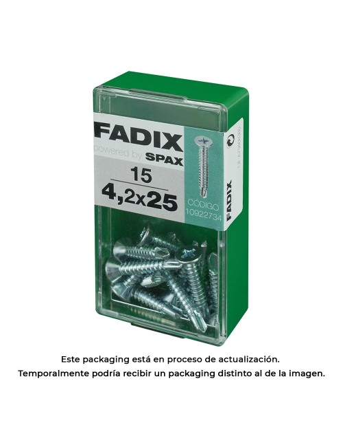 Caja s 15 unid. tornillo rosca chapa cp autot. cinc 4,2x25mm fadix