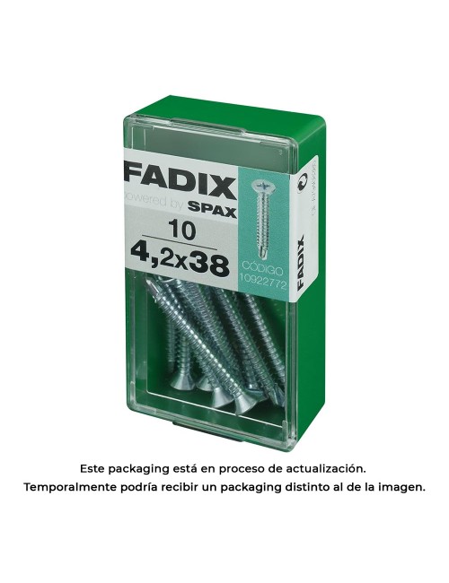 Caja s 10 unid. tornillo rosca chapa cp autot. cinc 4,2x38mm fadix