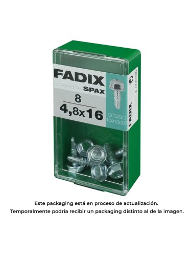 Caja s 8 unid. tornillo rosca chapa hexagonal autot. 4,8x16mm fadix