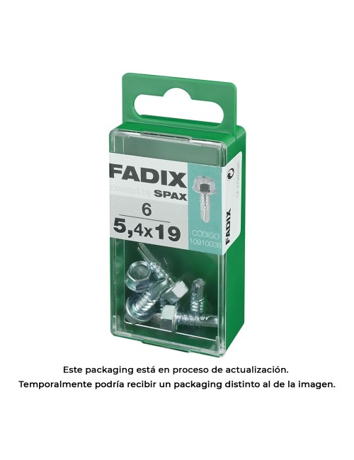 Caja s 6 unid. tornillo rosca chapa hexagonal autot. 5,4x19mm fadix