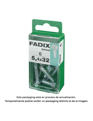 Caja s 6 unid. tornillo rosca chapa hexagonal autot. 5,4x32mm fadix