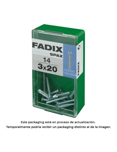 Caja s 14 unid. tornillo metrica cp m 3x20mm fadix