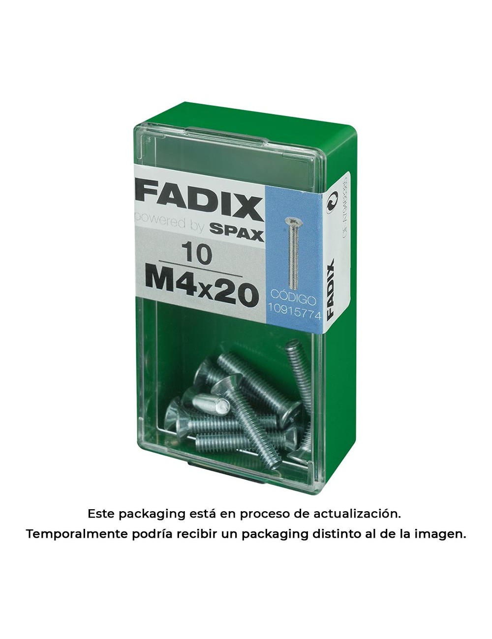 Caja s 10 unid. tornillo metrica cp m 4x20mm fadix