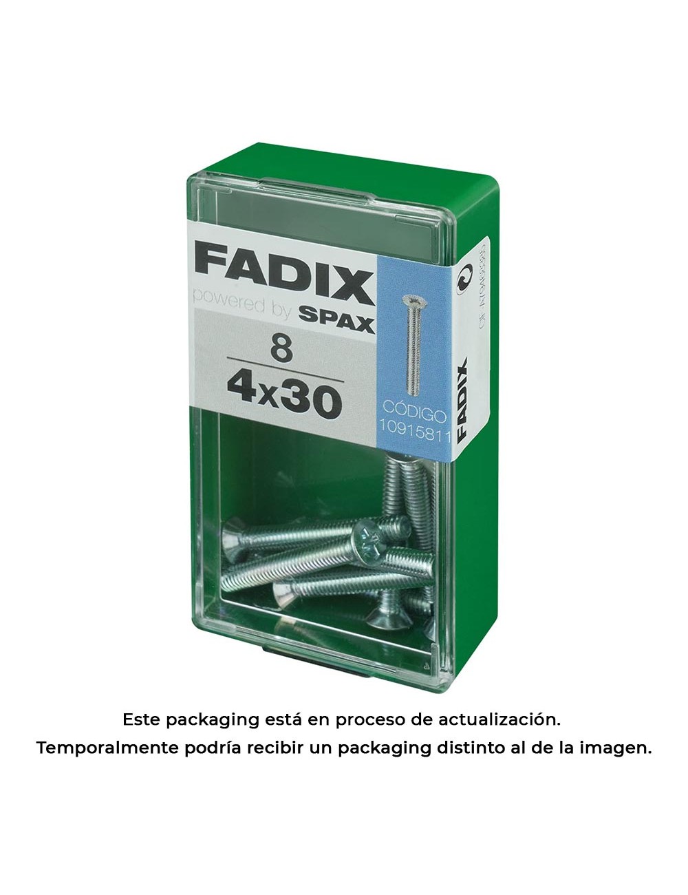 Caja s 8 unid. tornillo metrica cp m 4x30mm fadix