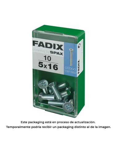 Caja s 10 unid. tornillo metrica cp m 5x16mm fadix