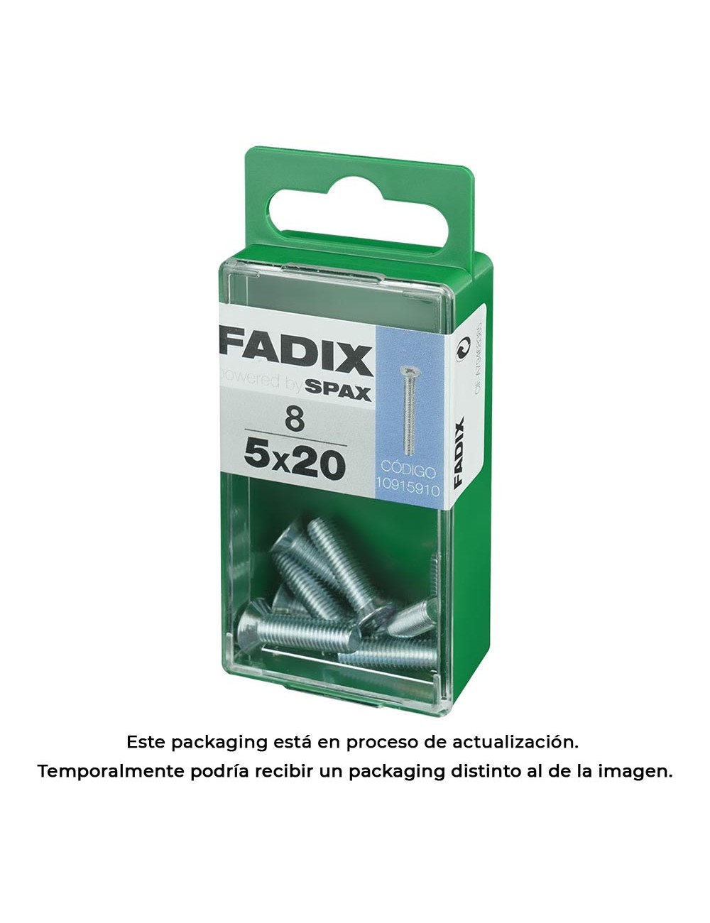 Caja s 8 unid. tornillo metrica cp m 5x20mm fadix