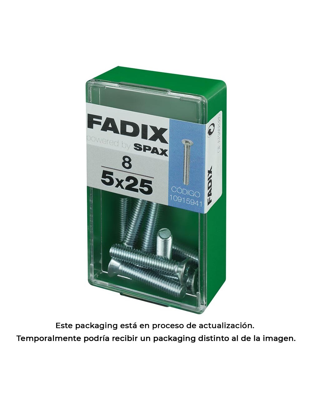 Caja s 8 unid. tornillo metrica cp m 5x25mm fadix