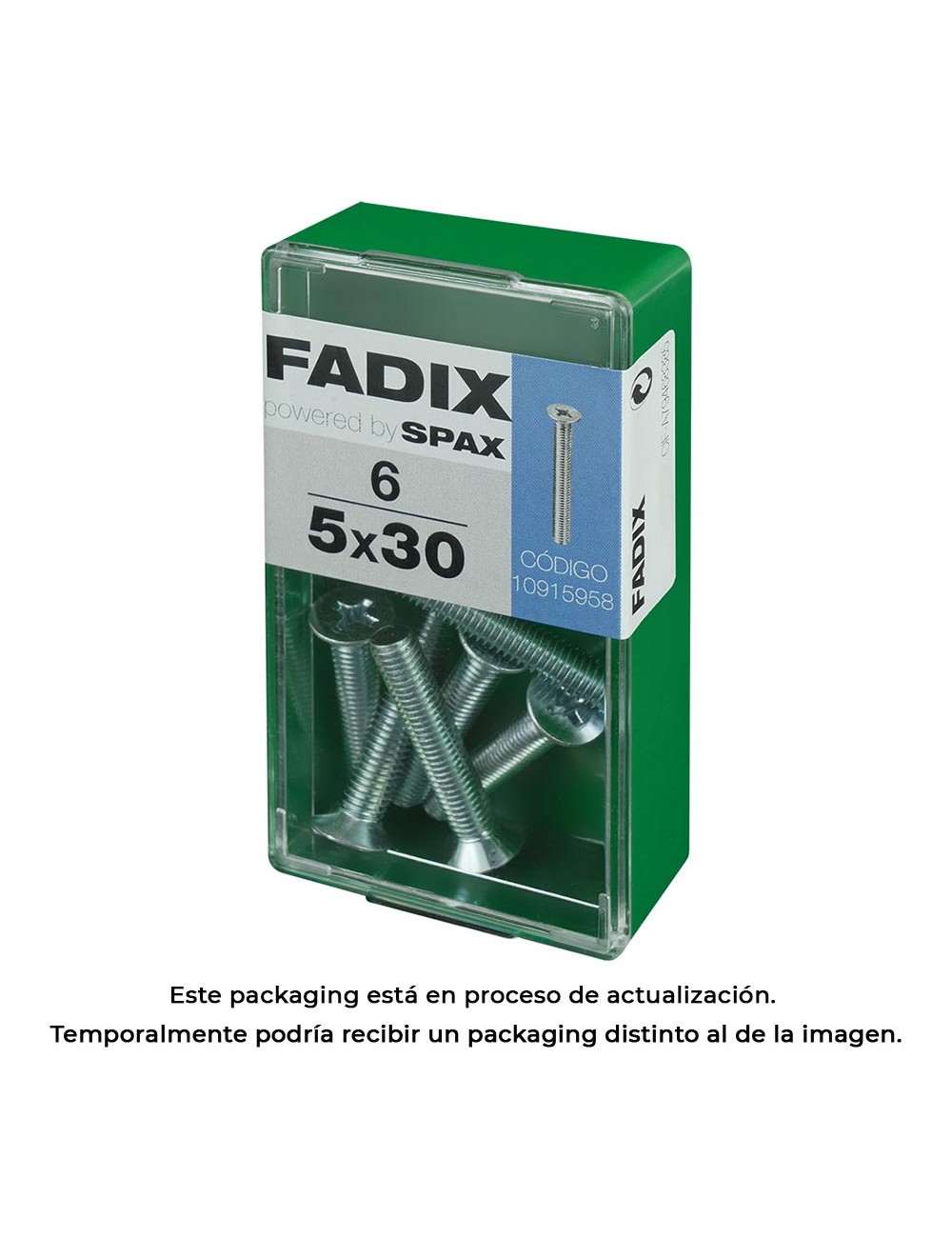 Caja s 6 unid. tornillo metrica cp m 5x30mm fadix