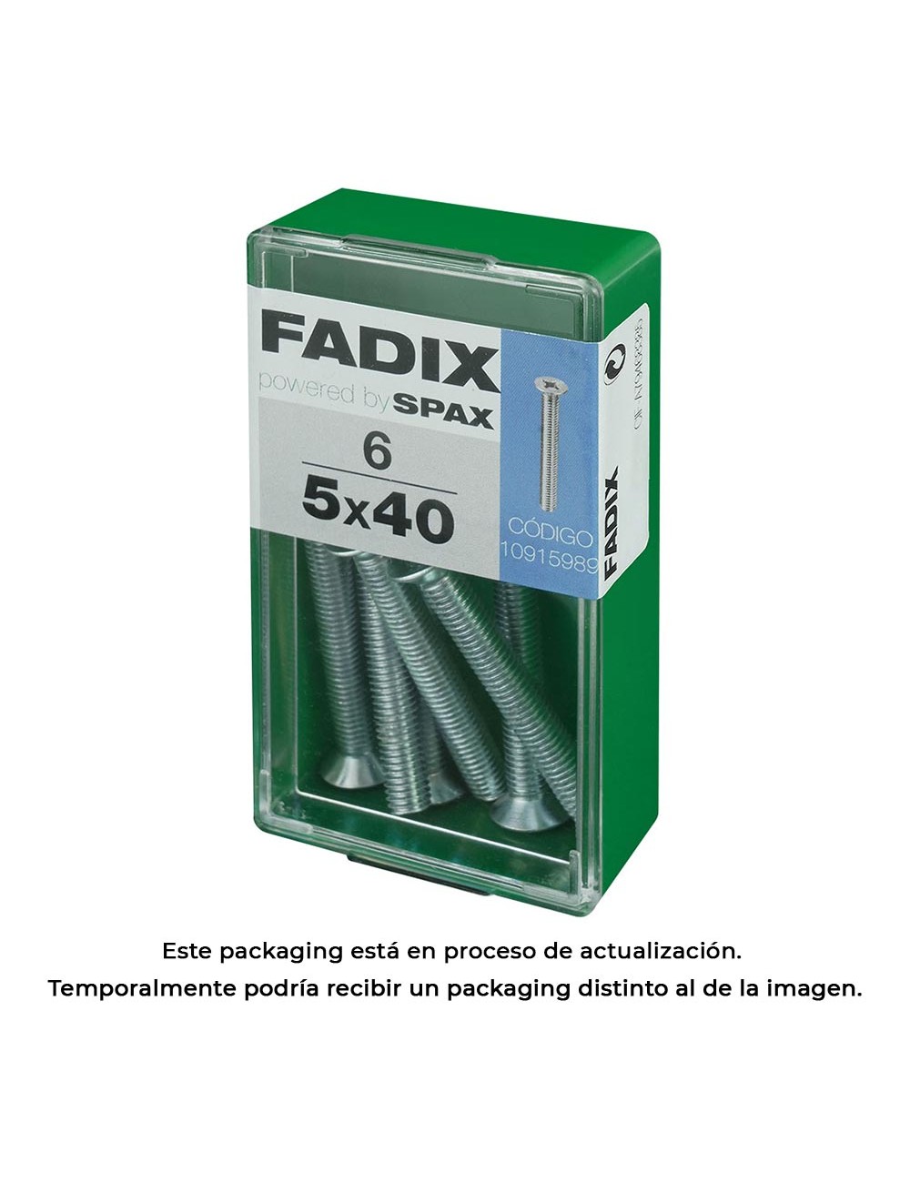 Caja s 6 unid. tornillo metrica cp m 5x40mm fadix