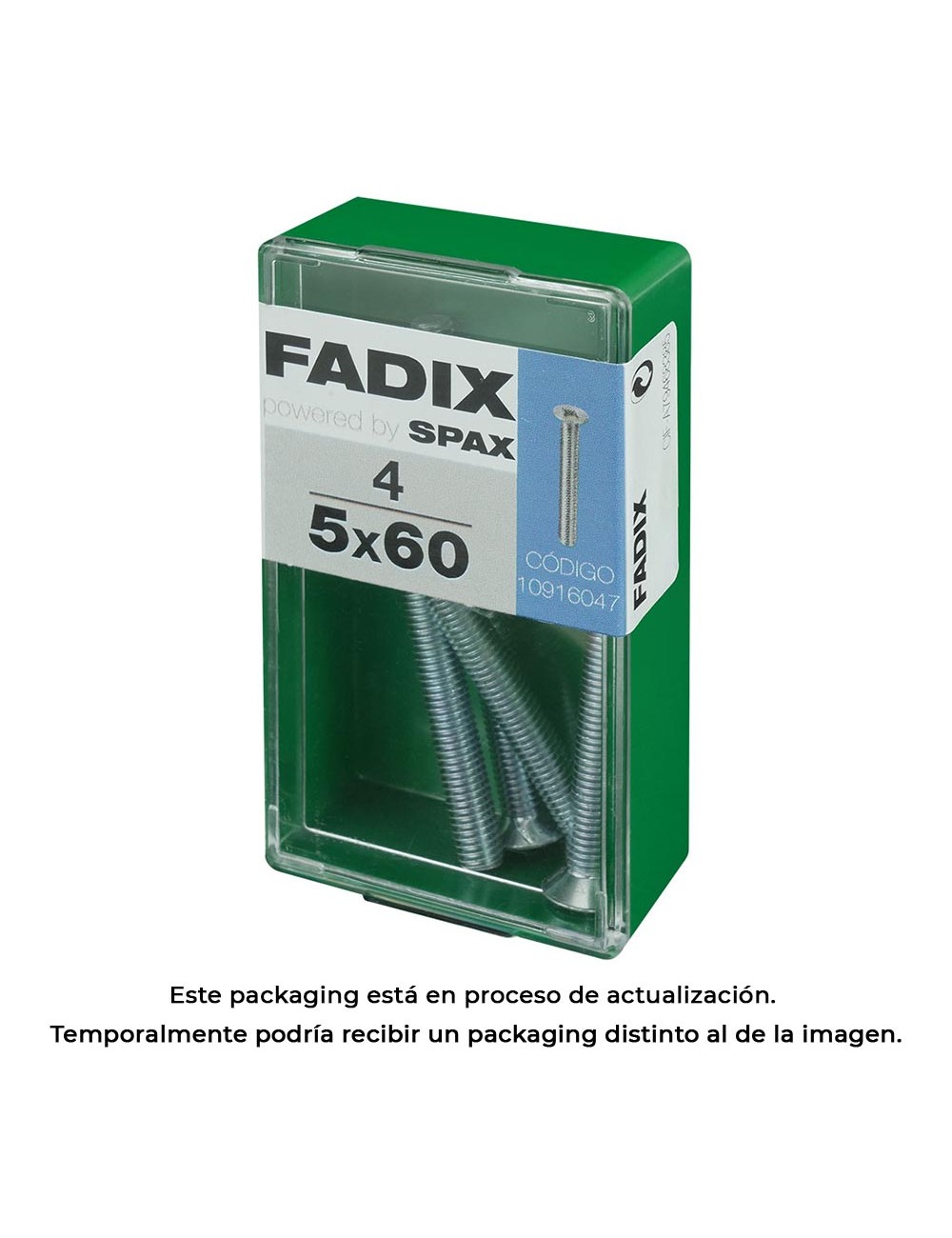 Caja s 4 unid. tornillo metrica cp m 5x60mm fadix