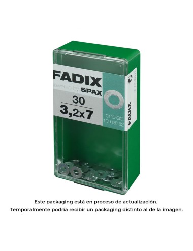 Caja s 30 unid. arandela plana cinc 3,2x7mm fadix