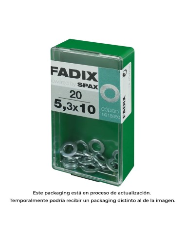 Caja s 20 unid. arandela plana cinc 5,3x10mm fadix