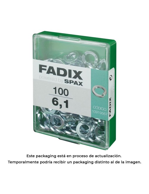 Caja m 100 unid. arandela presion 6,1mm fadix