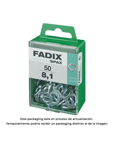 Caja m 50 unid. arandela presion 8,1mm fadix