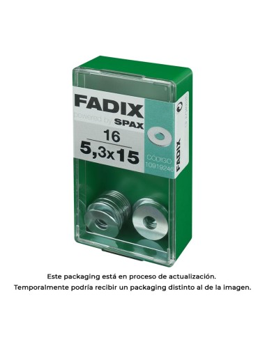 Caja s 16 unid. arandela plana ancha cinc 5,3x15mm fadix