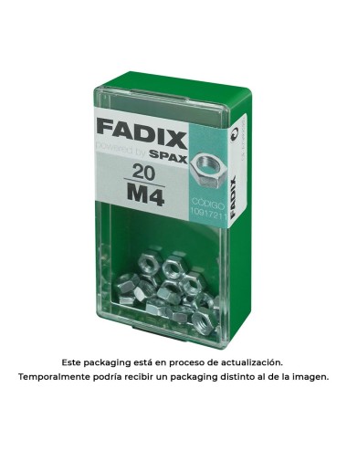 Caja s 20 unid. tuerca cinc m 4 fadix