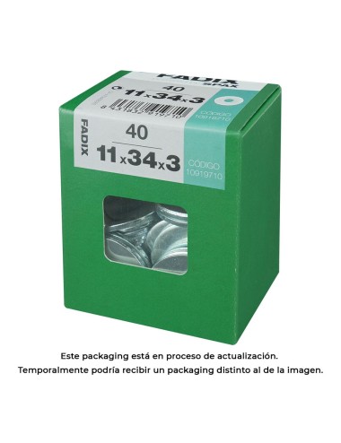 Caja l 40 unid. arandela ancha cinc 11,0x34x3mm fadix