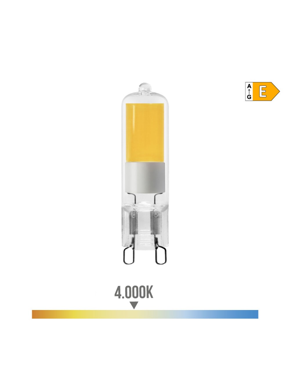 Bombilla g9 led 5w 575lm 4000k luz día cristal edm