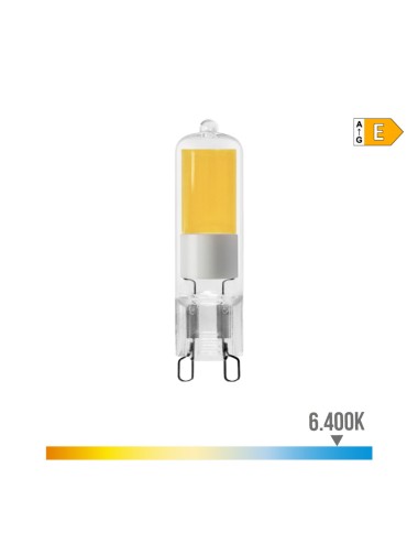 Bombilla g9 led 5w 575lm 6400k luz fría cristal edm