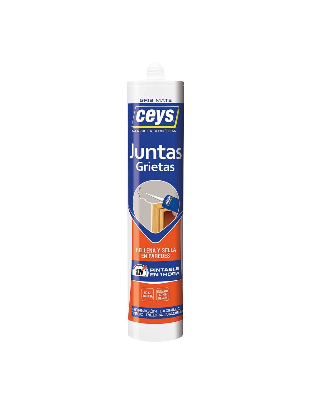 Ceys juntas grietas gris cartucho 280ml 505601