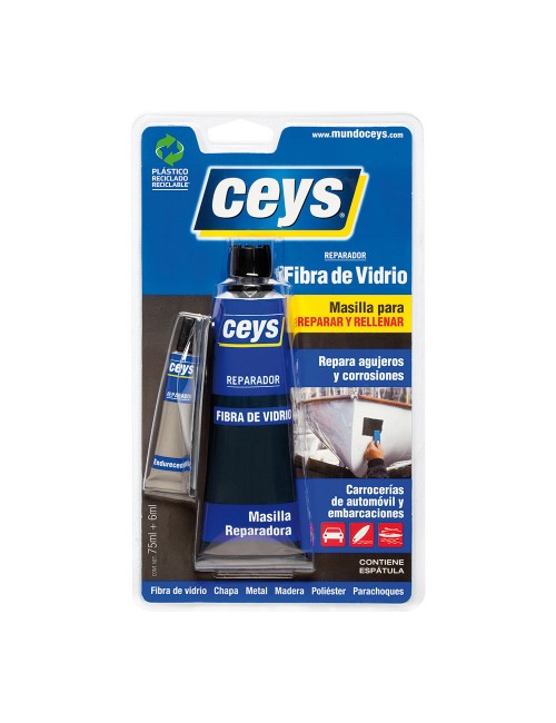 Ceys reparador fibra vidrio 75ml+6ml blister 505002