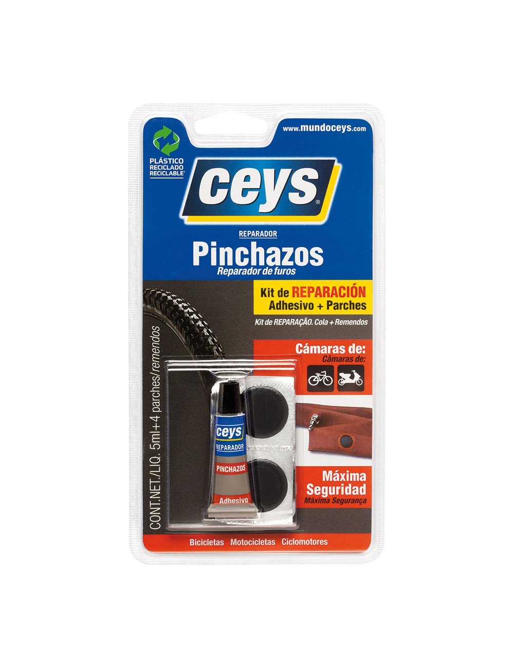 Ceys reparador pinchazos blister 5ml 6unid. 505016