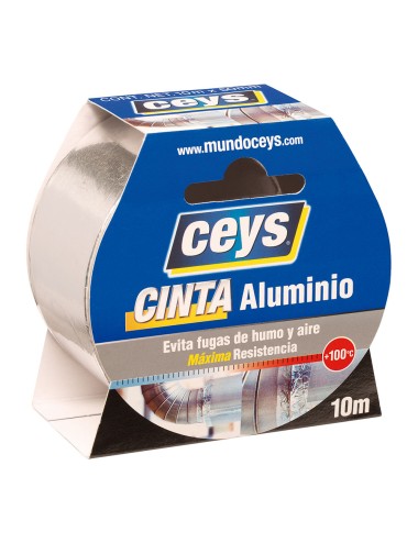 Ceys cinta aluminio rollo 10m x 50mm. 507616