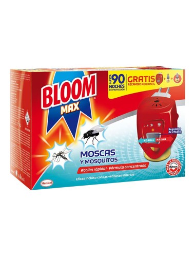 Insect bloom max eléctrico aparato+2 recambios (moscas y mosquitos)