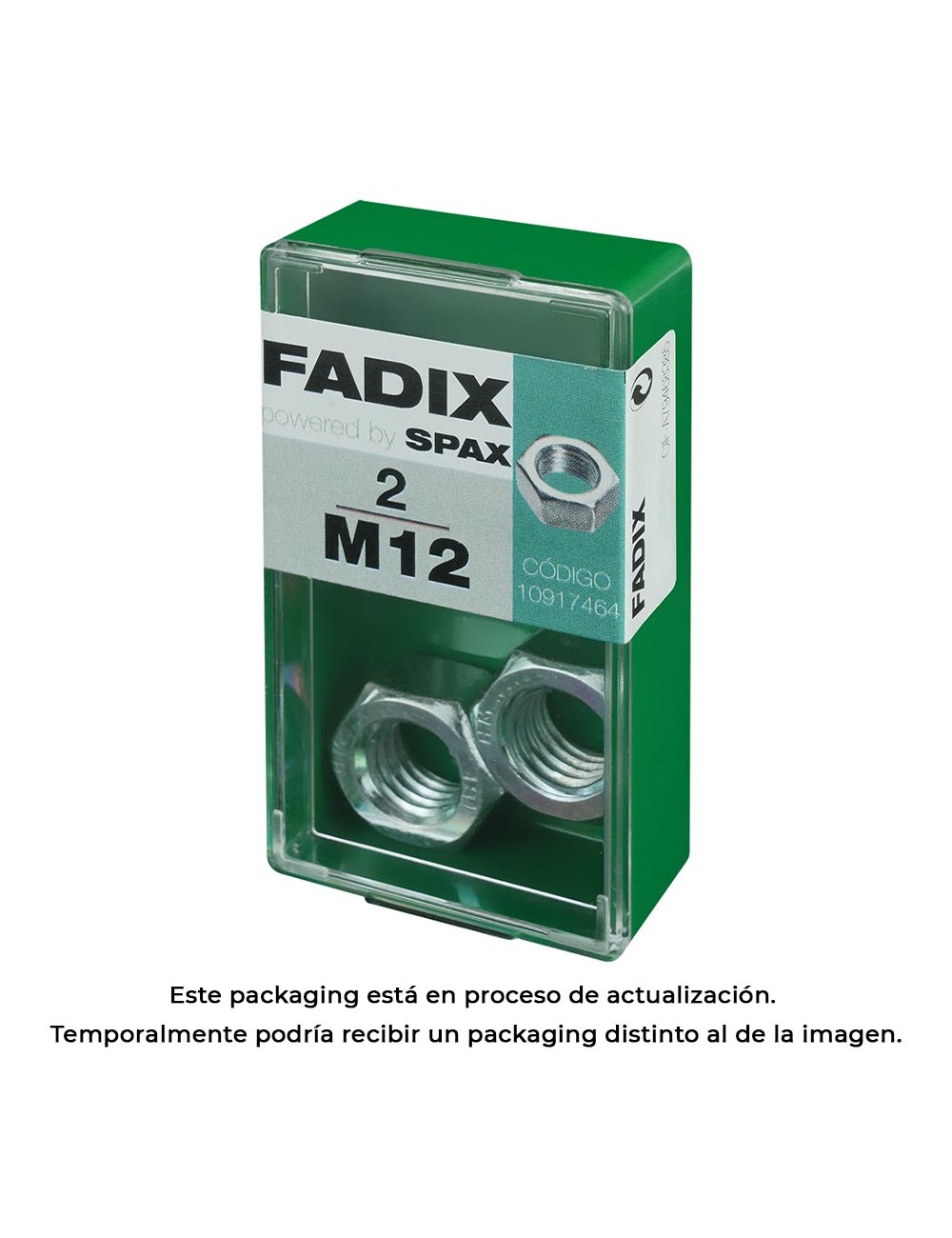 Caja 2 unid. tuerca zincada m 12s 10917464 fadix