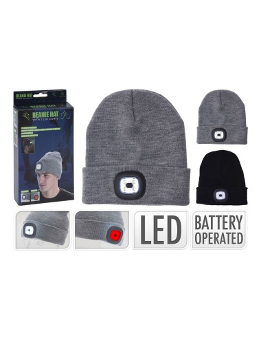 Gorro con luces led colores surtidos 60lm