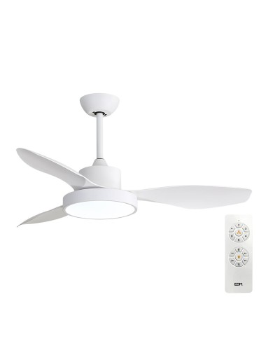 Ventilador de techo de led 120cm 38w + luz 22w 2.160lm 3.000k - 4.000k - 5.000k mod. ártico edm