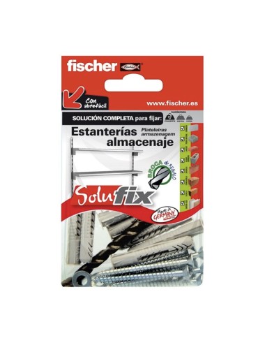 Kit fijación estanterias almacenaje 502684 solufix fischer