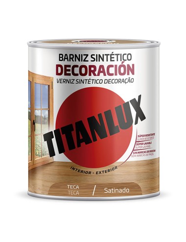 Barniz sintético decoración satinado teca 750ml titanlux m11100934