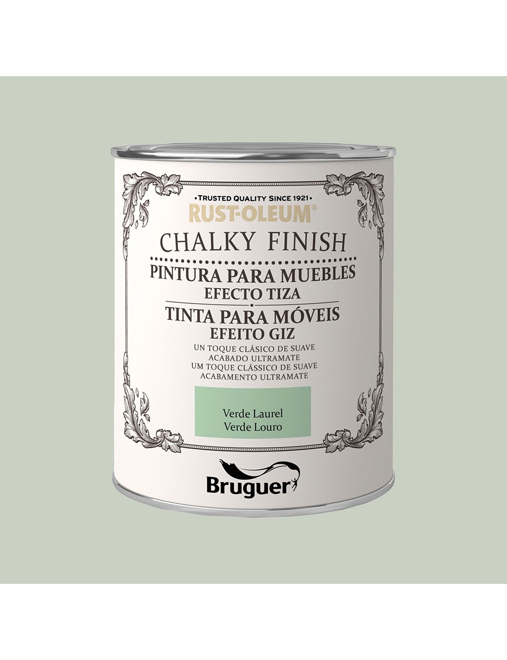 Rust-oleum chalky finish muebles verde laurel 0,750l 5397547 bruguer