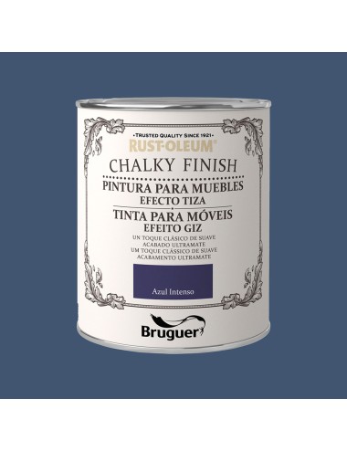 Rust-oleum chalky finish muebles azul intenso 0,750l 5397551 bruguer