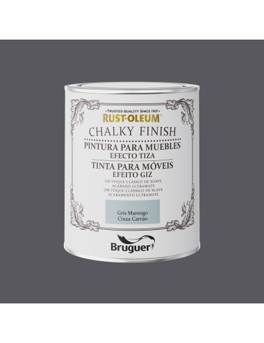 Rust-oleum chalky finish muebles gris marengo 0,750l 5733887 bruguer